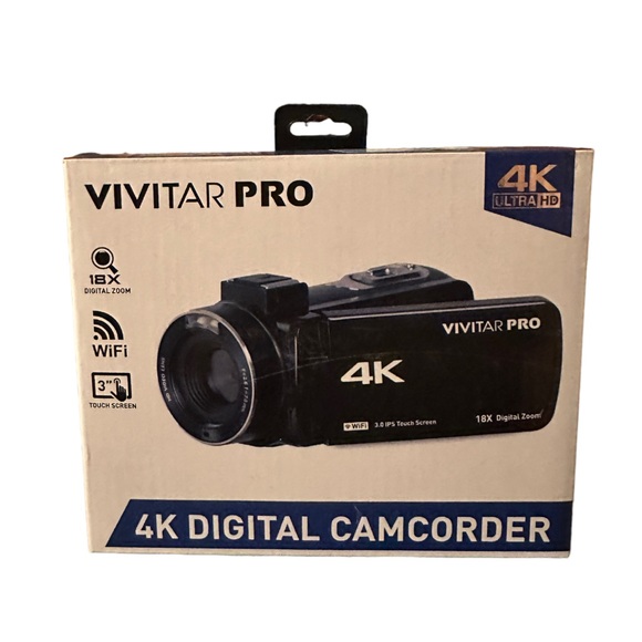 Vivitar 4K HD Digital Video Camera Night Vision WIFI Remote Control Black - Picture 6 of 9